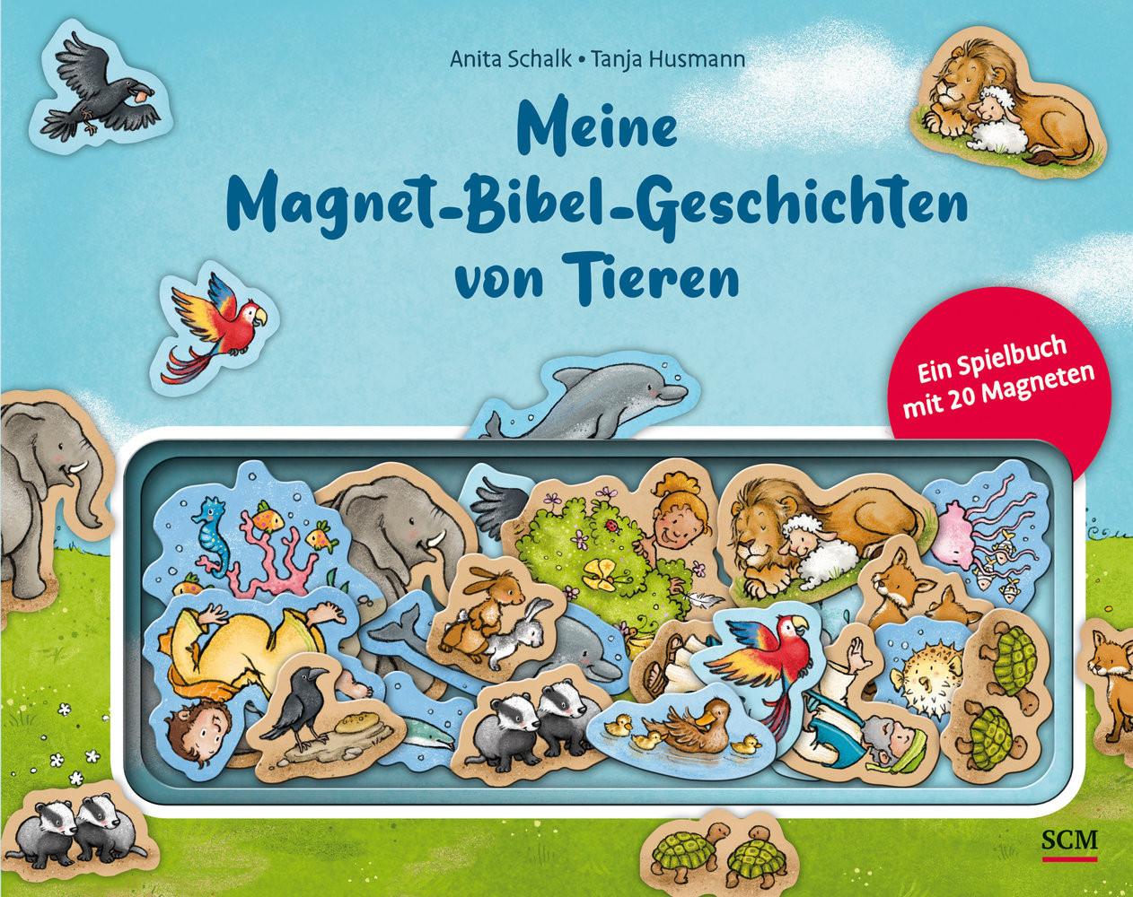 Meine Magnet-Bibel-Geschichten von Tieren Schalk, Anita; Husmann, Tanja (Illustrationen) Couverture rigide 