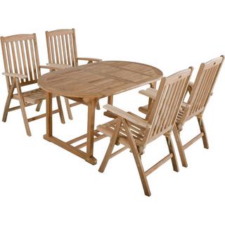 mutoni pleasure Garten Essgruppe Solo I Teak natur (5-tlg)  