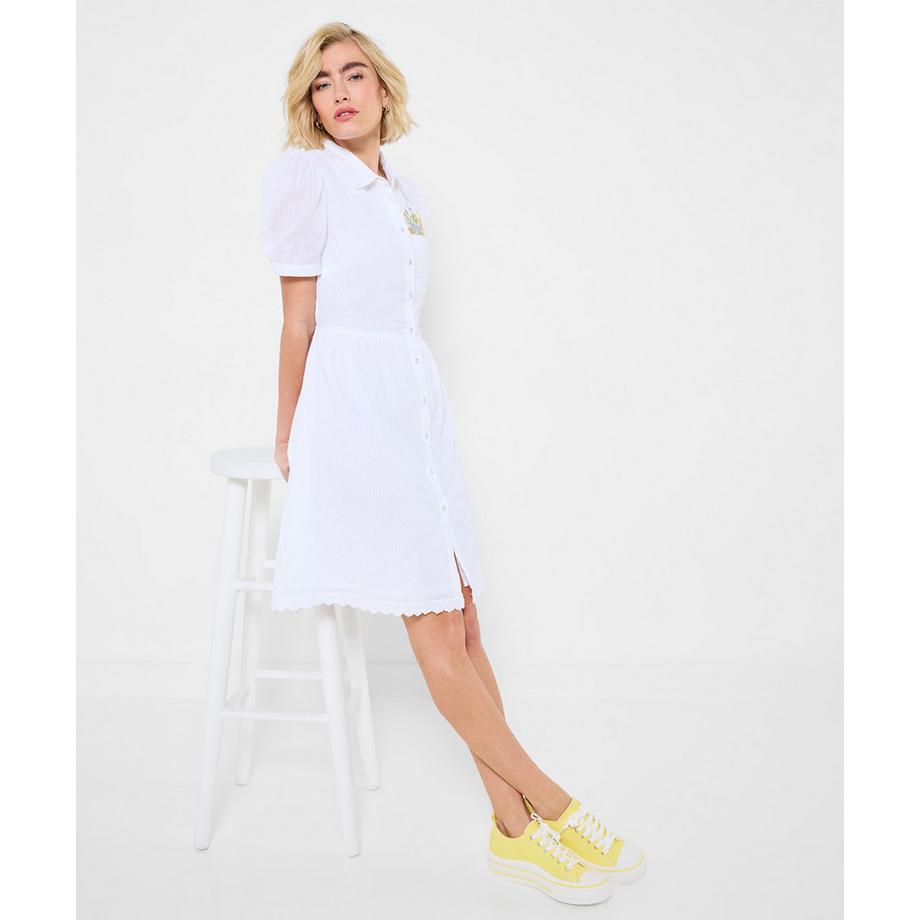 Joe Browns Robe courte avec broderie florale et patte de boutonnage  