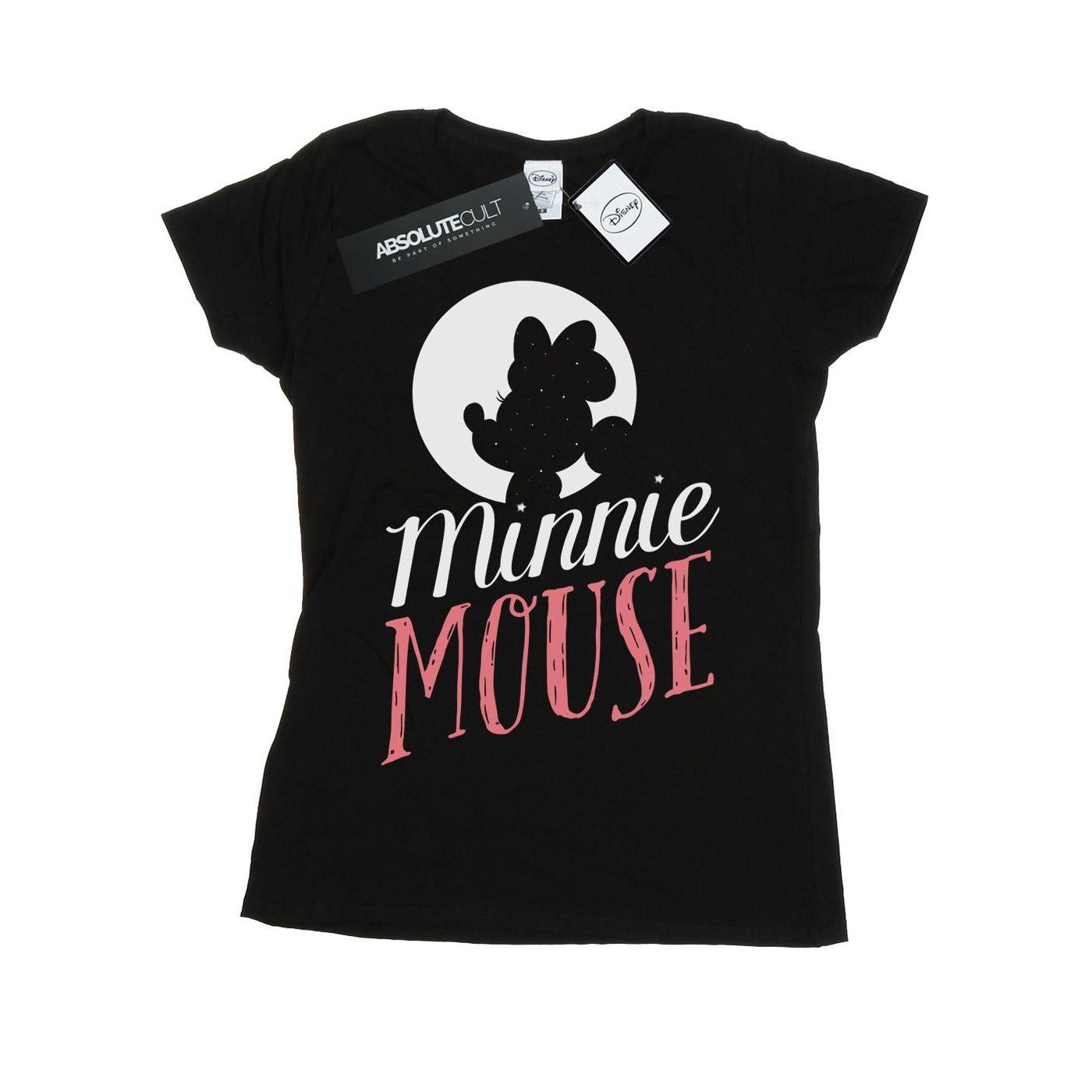 Image of Minnie Mouse Moon Silhouette Tshirt Damen Schwarz M