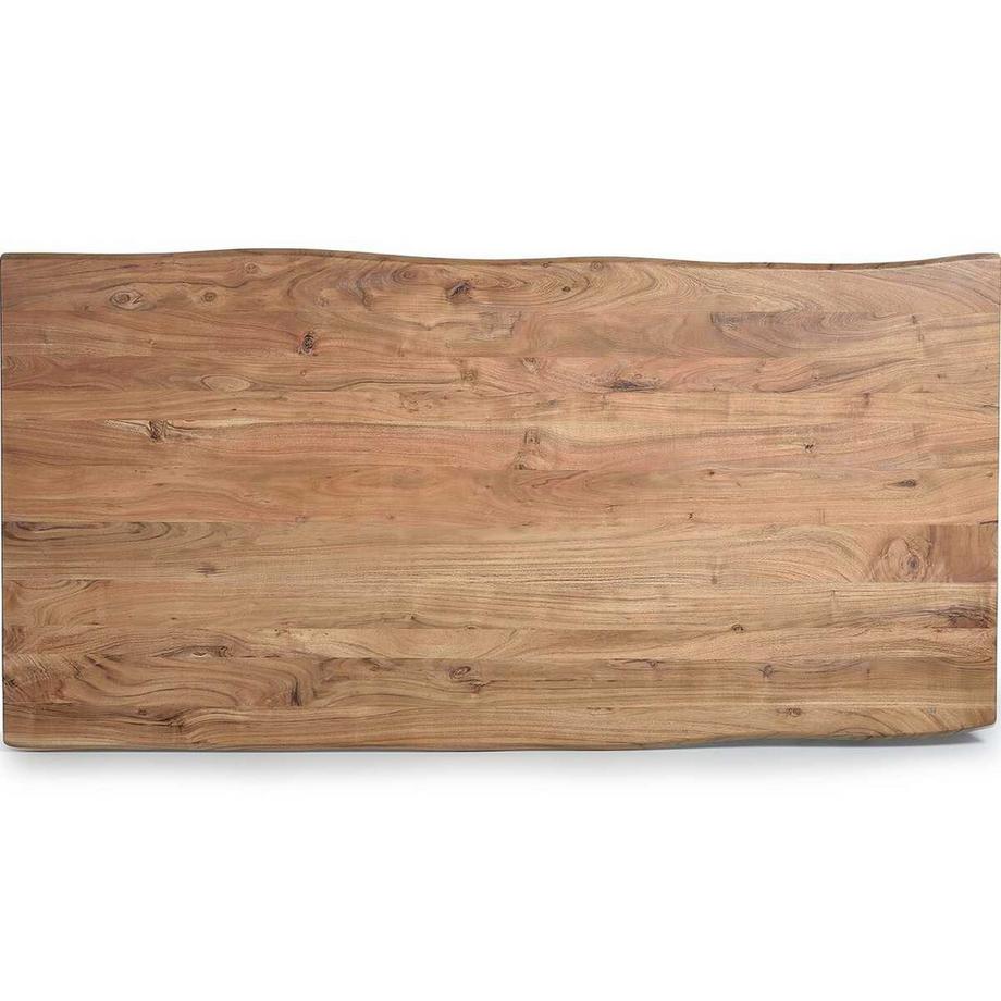 mutoni Table en bois massif Lina acacia 160x90  