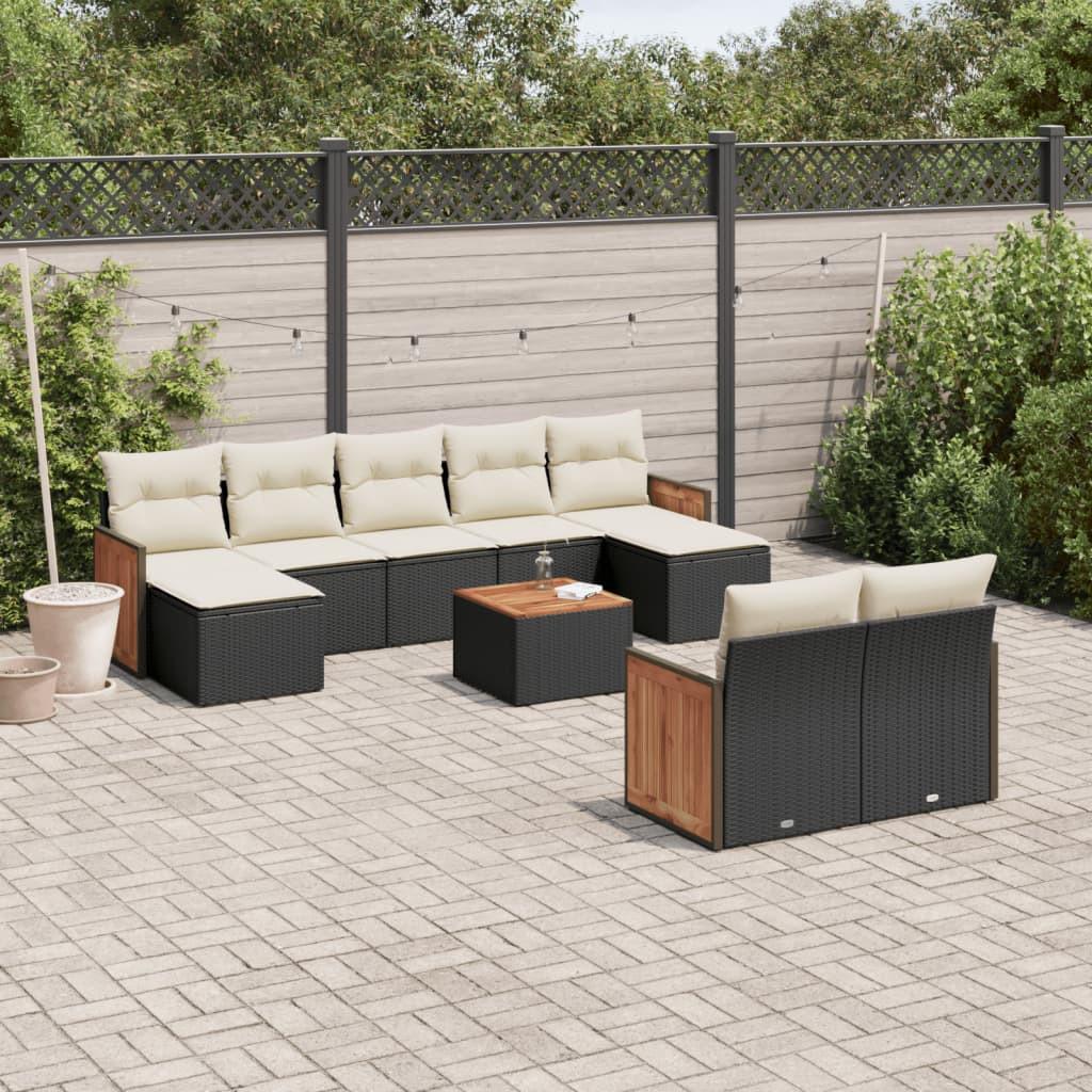 VidaXL set divano da giardino Polirattan  