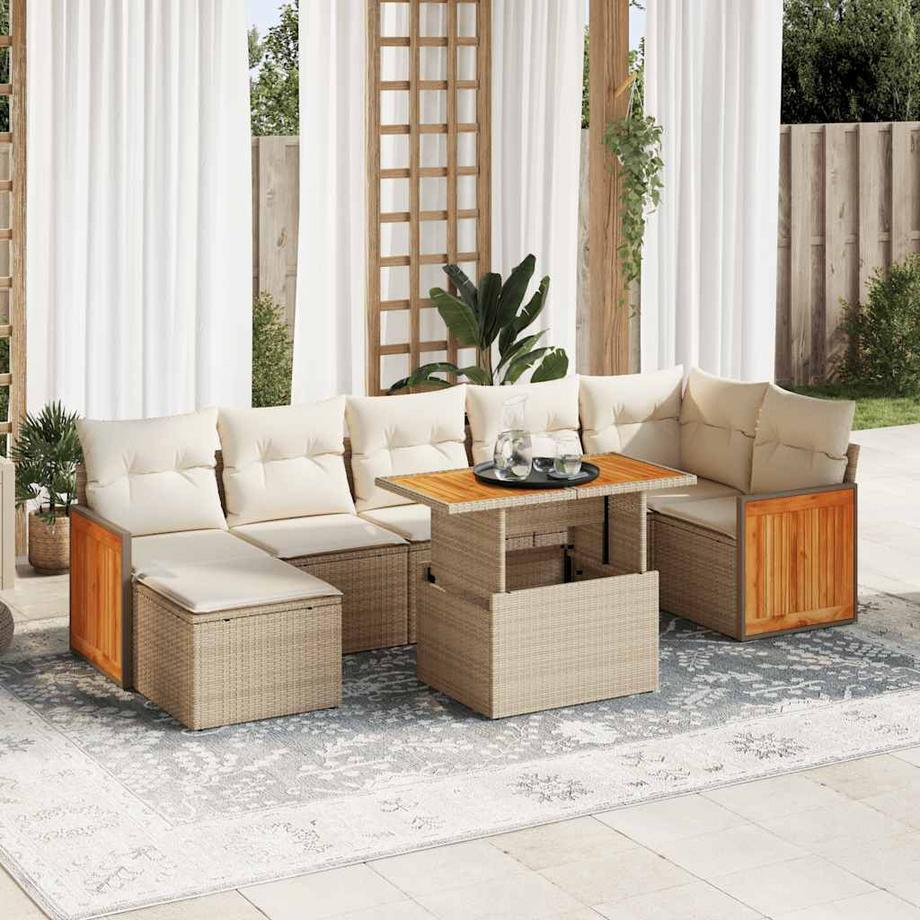VidaXL set divano da giardino Polirattan  