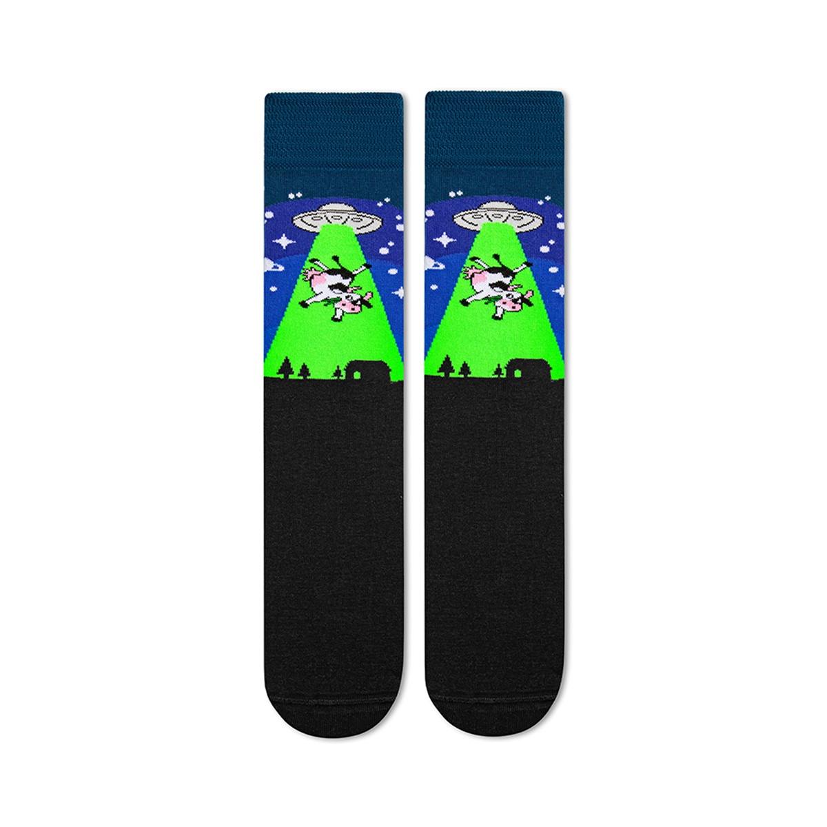 Zooksy Mix de Couleurs Chaussettes 4-Pack Motif Cosmique  