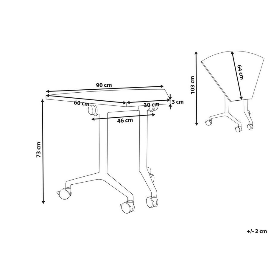 Beliani Bureau pliable en Panneau de particules mélaminé (MFC) Moderne CAVI  