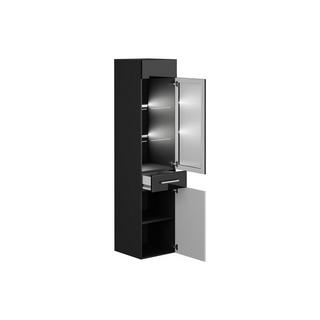 Vente-unique Colonna per bagno senza LED L30 x l30 x H132 cm Nero - LAURINE  