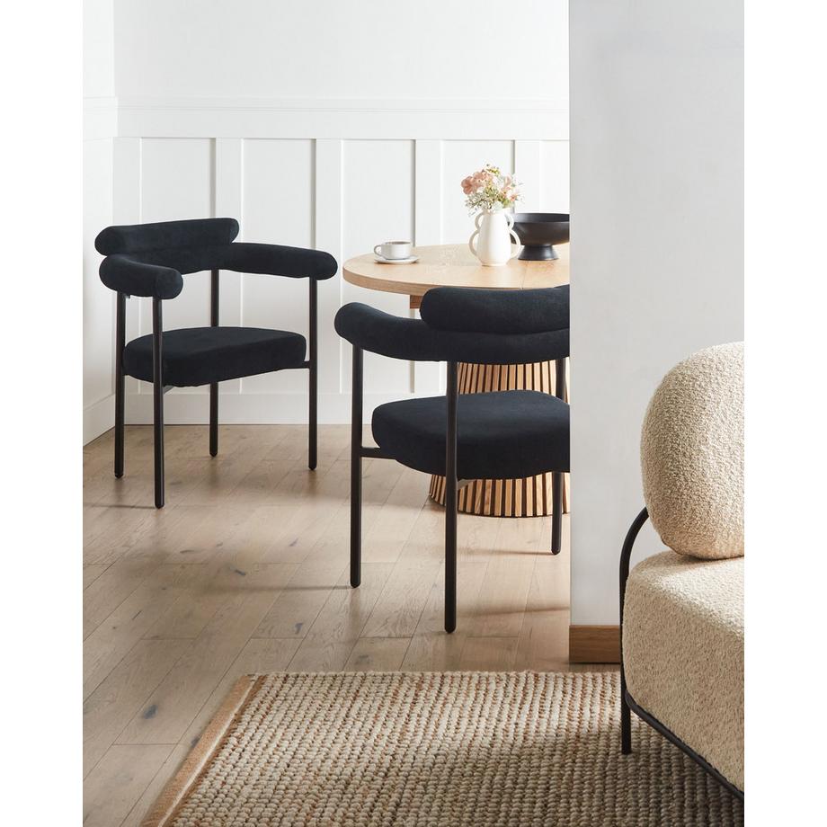 Beliani Set di 2 sedie da pranzo en Tessuto  LYNEY  