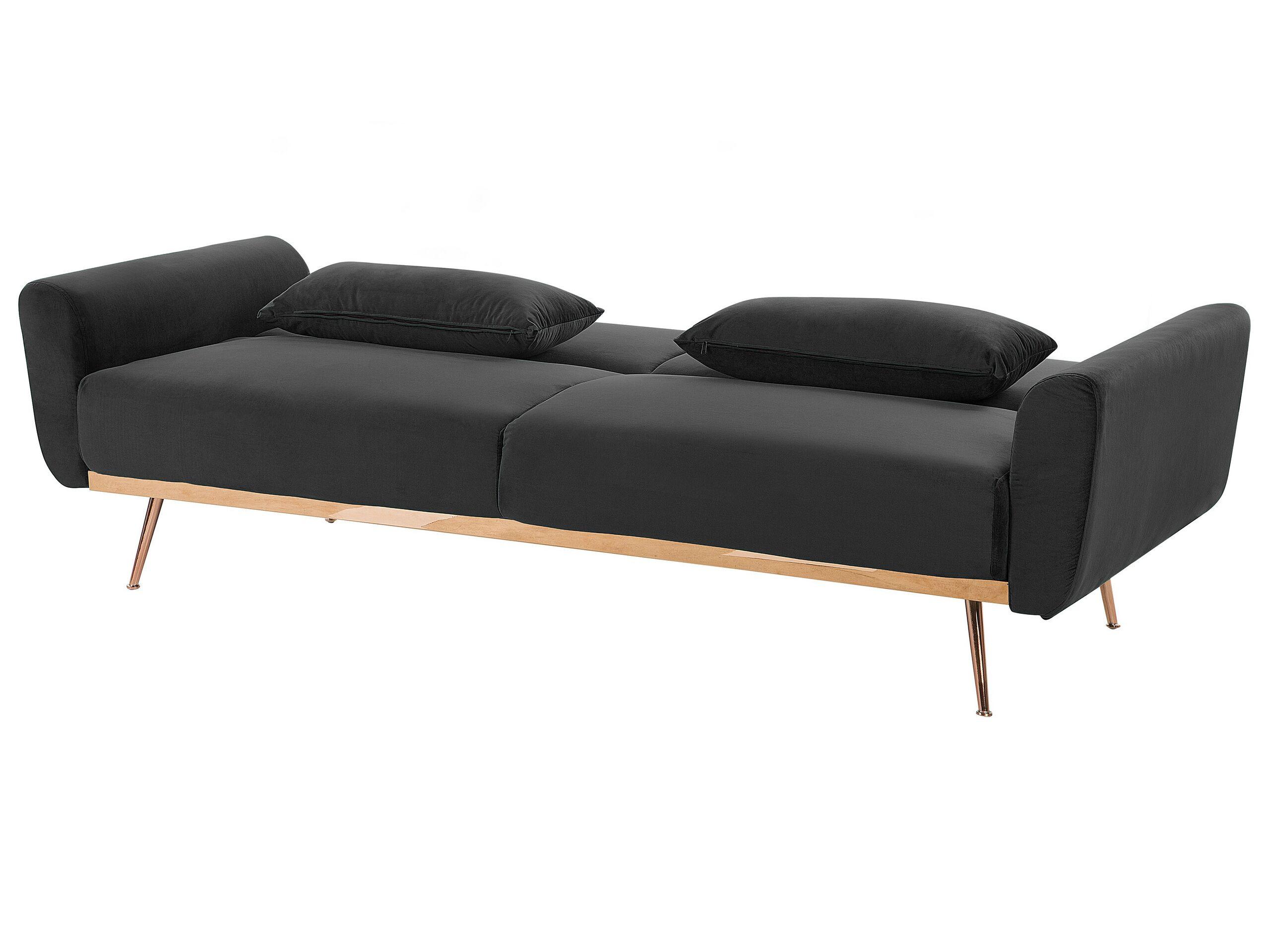 Beliani 3 Sitzer Sofa aus Samtstoff Glamourös EINA  