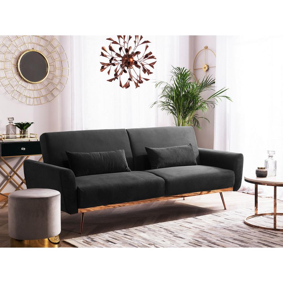 Beliani 3 Sitzer Sofa aus Samtstoff  EINA  