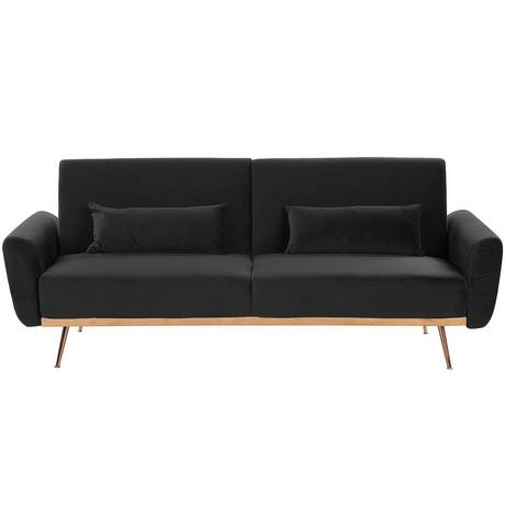 Beliani 3 Sitzer Sofa aus Samtstoff Glamourös EINA  