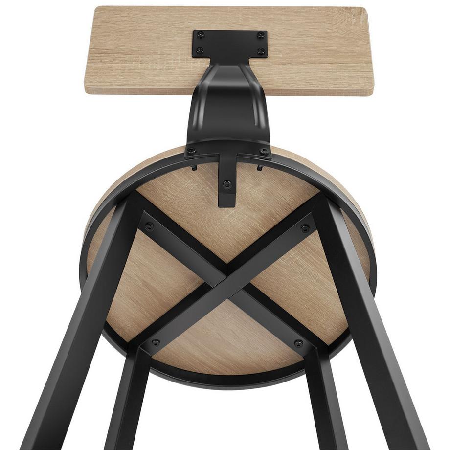 Tectake Lot de tabourets de bar POOLE avec grands dossiers confortables  