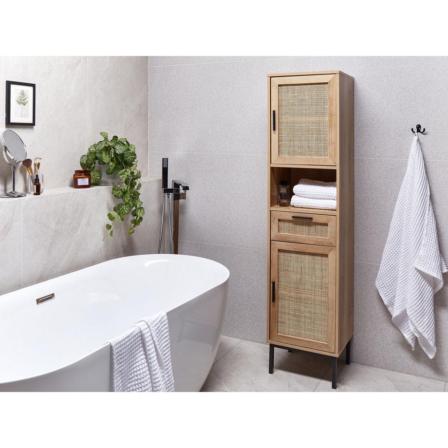 Beliani Meuble haut en Panneau de particules de bois Boho ROSELL  