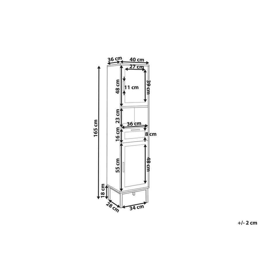 Beliani Meuble haut en Panneau de particules de bois Boho ROSELL  