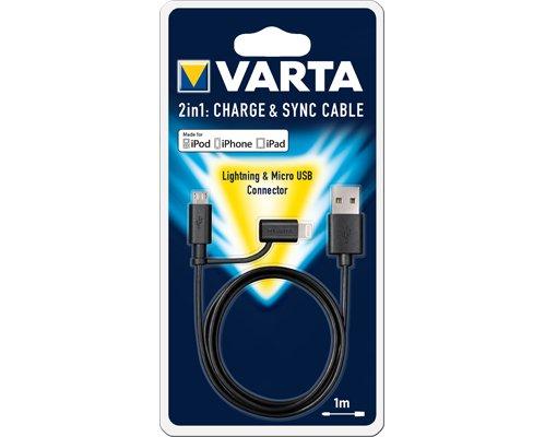 VARTA  57943101401 USB Kabel 1 m USB A Micro-USB BLightning Schwarz 