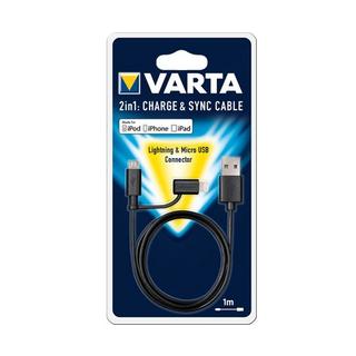 VARTA  57943101401 USB Kabel 1 m USB A Micro-USB BLightning Schwarz 