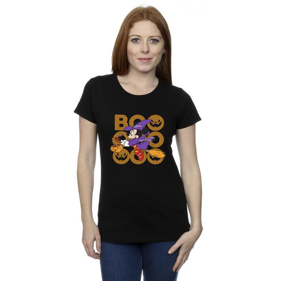 Disney Minnie Mouse Boo Halloween T-Shirt Coupe Cintrée  