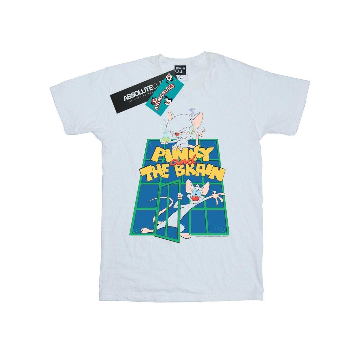 Image of Pinky And The Brain Laboratory Tshirt Herren Weiss 4XL