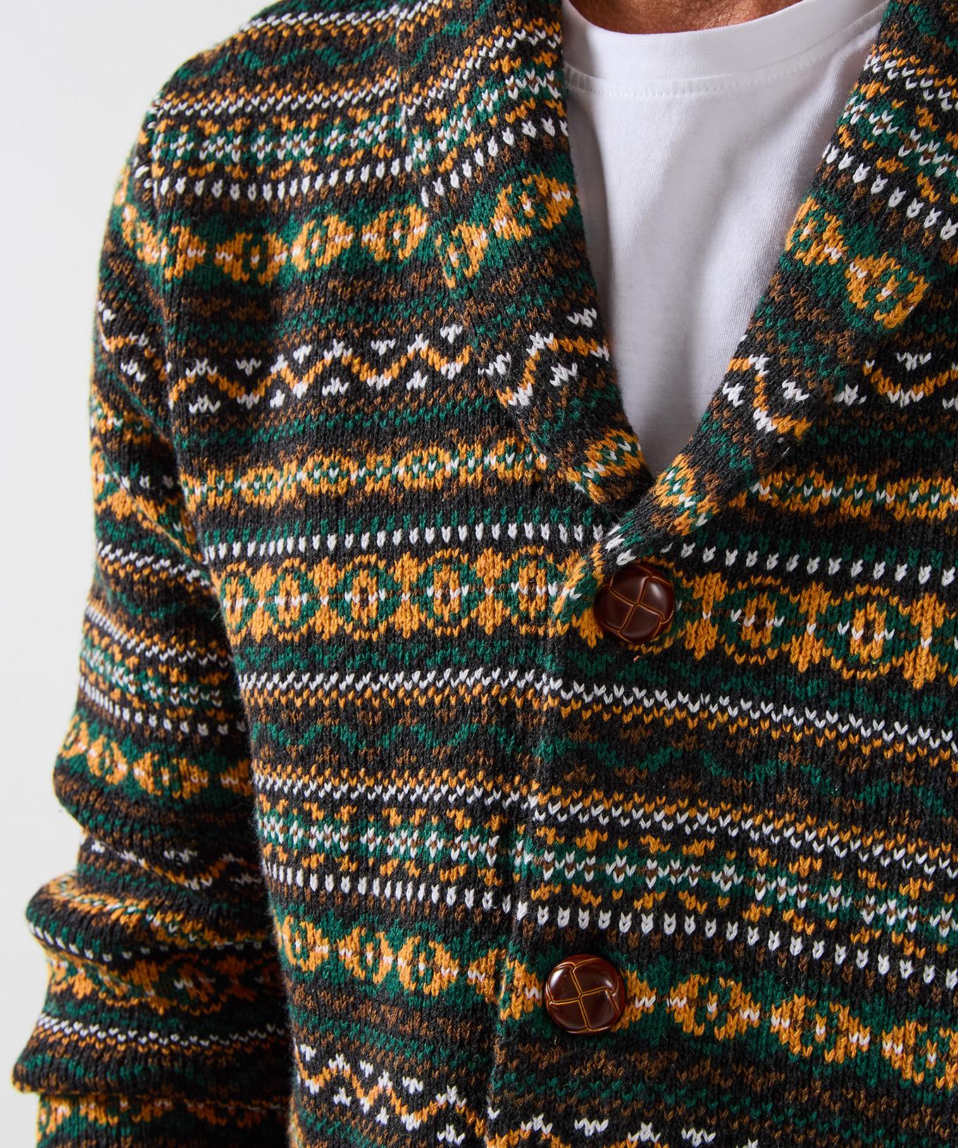 Joe Browns Cardigan Collo Sciarpa Fair Isle  