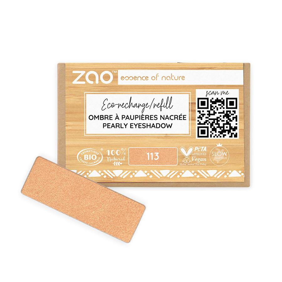 Image of Nachfüllpackung Lidschatten Rechteck Perlmutt - Bio-zertifiziert Und Vegan Damen Kupferfarbenes Gold 1 pezzo