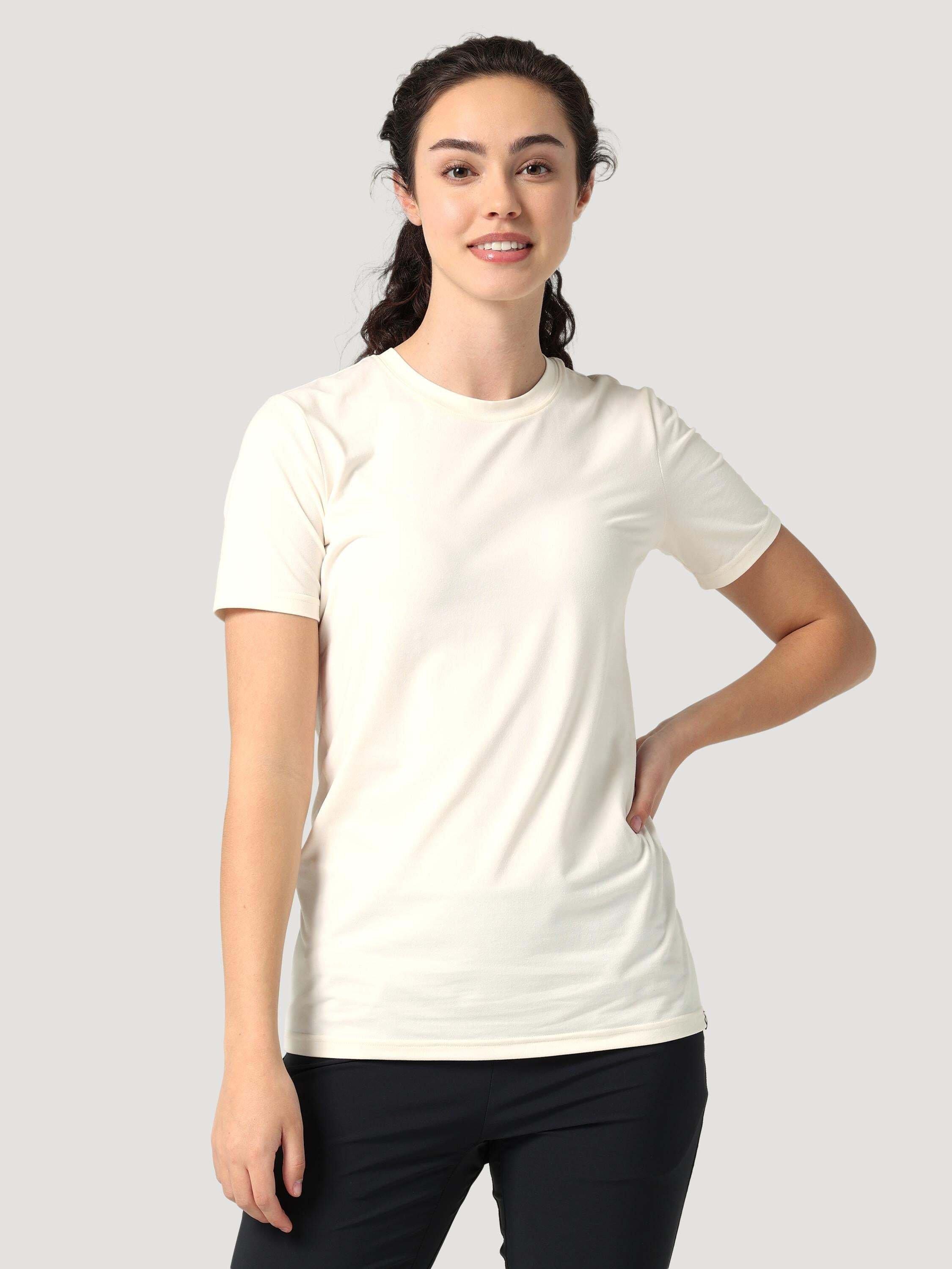 Image of T-shirt Atg Performance Tee Damen Écru S