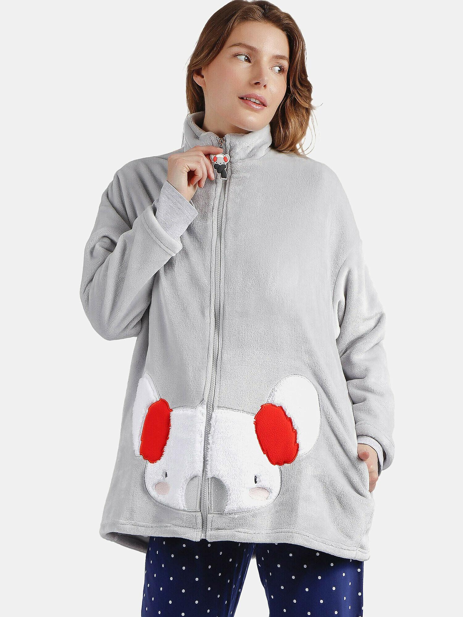 Image of Hausjacke Good Morning Mouse Damen Grau XXL