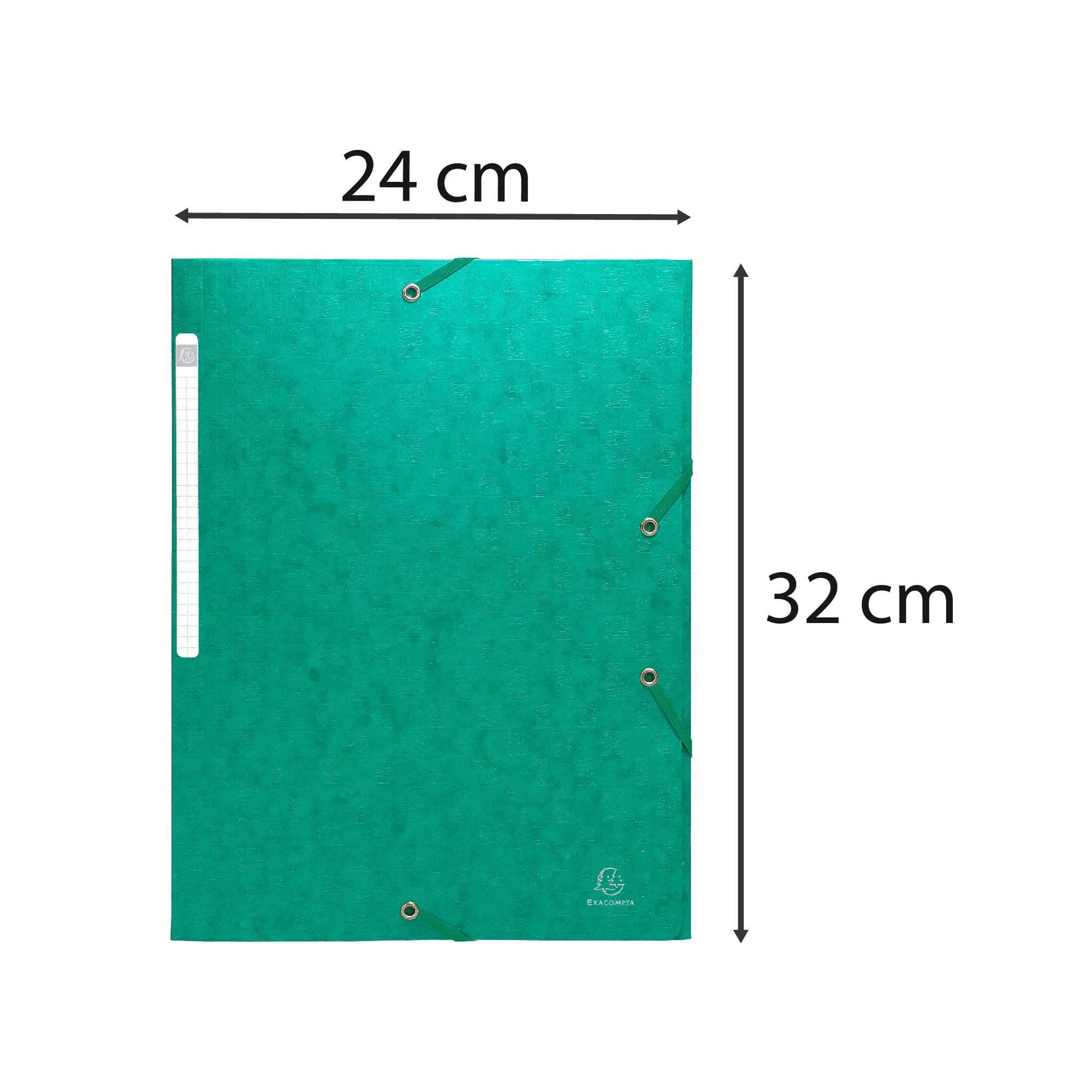 Exacompta Sammelmappe mit Gummizug und 3 Klappen, Colorspan-Karton 600g, für DIN A4, Maxi Capacity, Scotten - x 25  