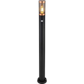 mutoni Lampada da esterno Boston acciaio inox 1xE27 nero fumo 13x13x110  