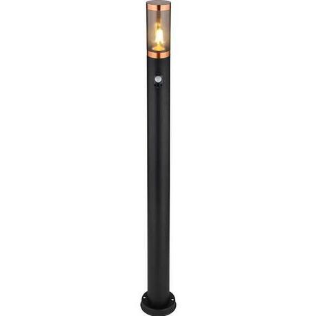 mutoni Lampada da esterno Boston acciaio inox 1xE27 nero fumo 13x13x110  