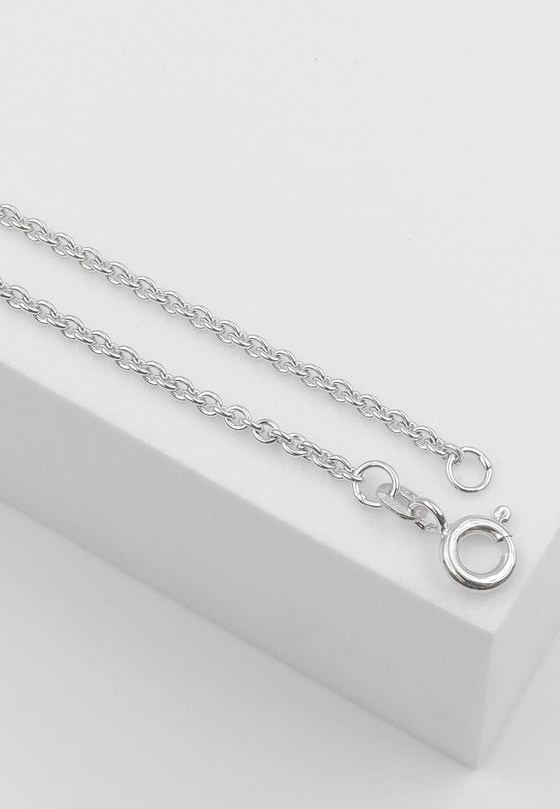 MUAU Schmuck  Collier forçat or blanc 585, 2mm, 42cm 