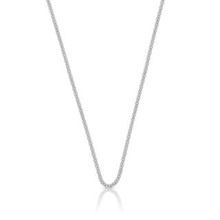 MUAU Schmuck  Collier forçat or blanc 585, 2mm, 42cm 