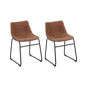 Lot de 2 chaises de salle à manger en Tissu Rétro BATAVIA