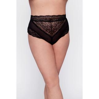 Ulla Popken  Culotte stretch en dentelle. Taille haute et entrejambe ouvert 