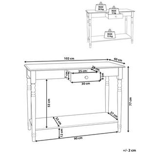 Beliani Console en MDF Traditionnel TOBAGO  