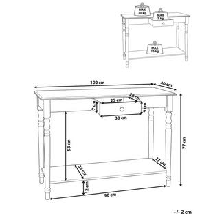 Beliani Konsolentisch aus MDF-Platte Klassisch TOBAGO  