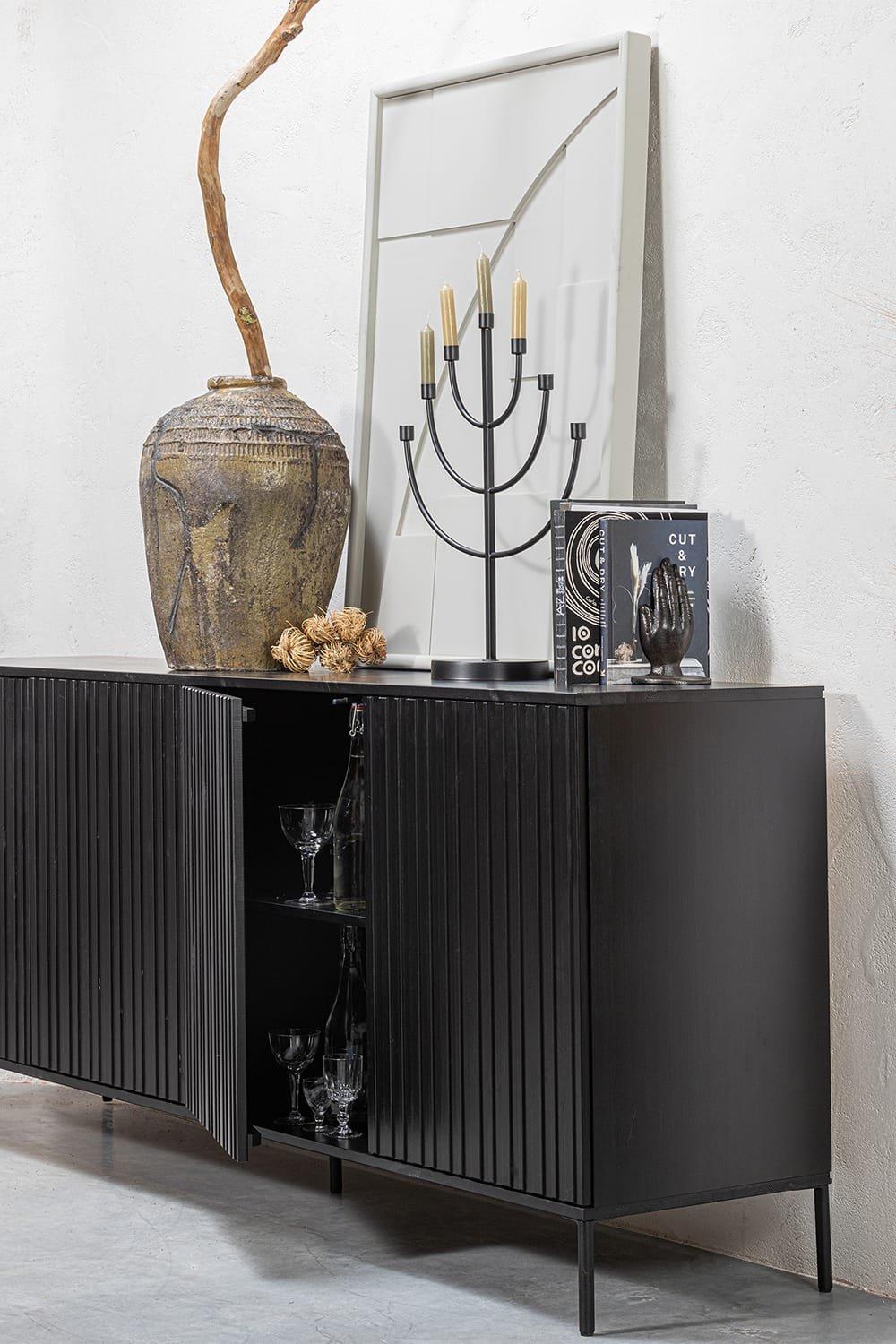 mutoni Sideboard New Gravure pin noir 200  