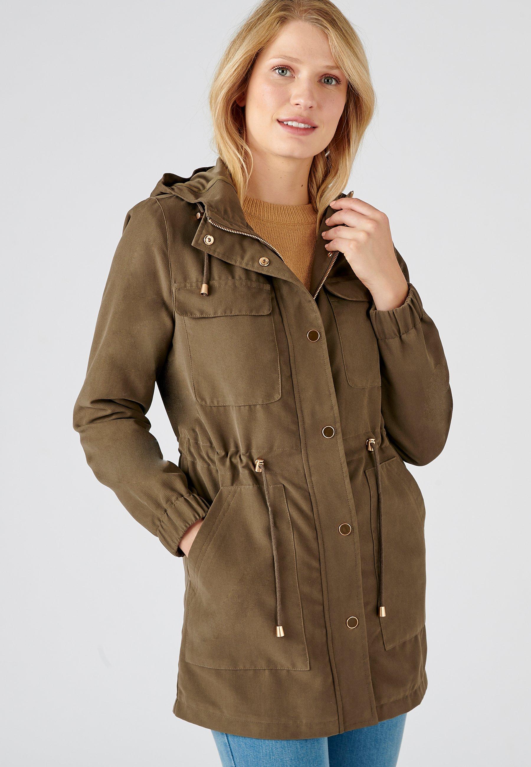 Image of Jacke Mit Kordelzug Auf Taillenhöhe. Unisex Grün 48