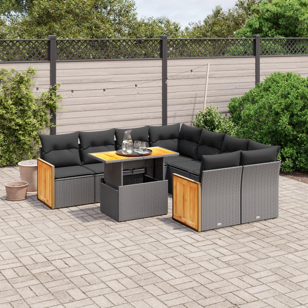 VidaXL set divano da giardino Polirattan  