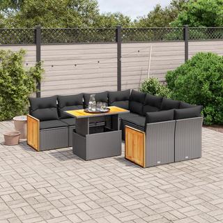 VidaXL set divano da giardino Polirattan  