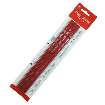 CARAN D'ACHE Bleistift Zimmermann 25cm 211.372 rot 3 Stück
