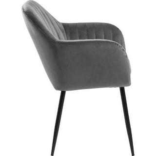 mutoni Chaise avec accoudoirs Milano gris foncé noir  