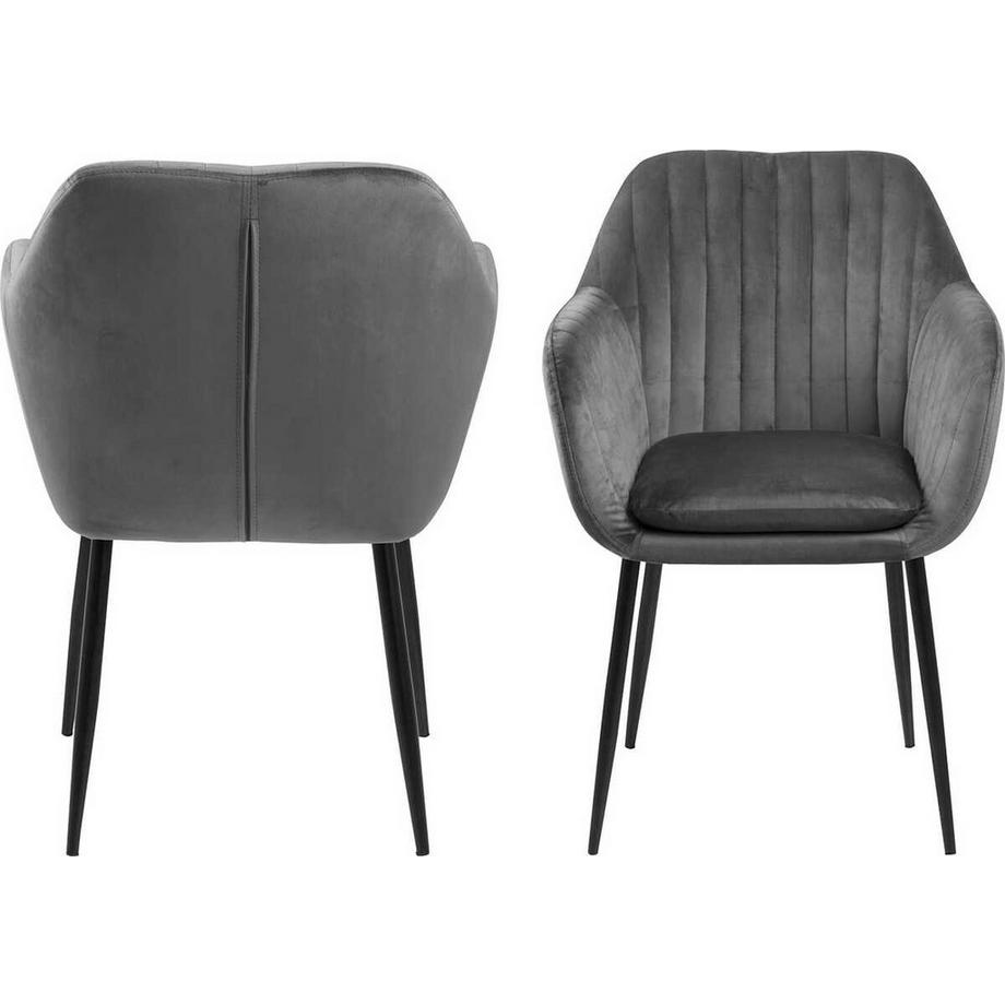 mutoni Armlehnstuhl Milano dunkelgrau  