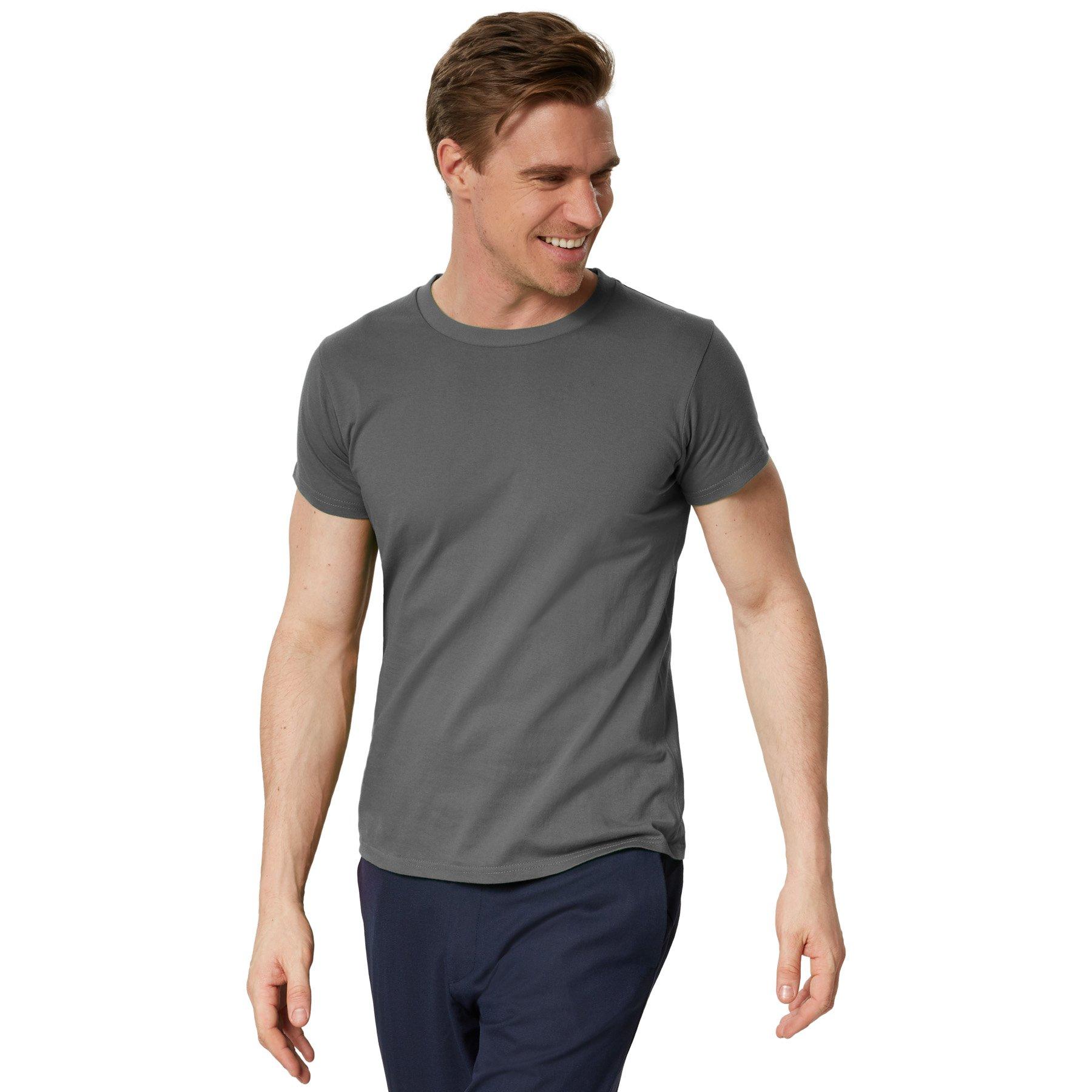 Image of T-shirt Männer Herren Grau S
