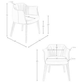 ANGEL CERDA Grauer Kunstlederstuhl  