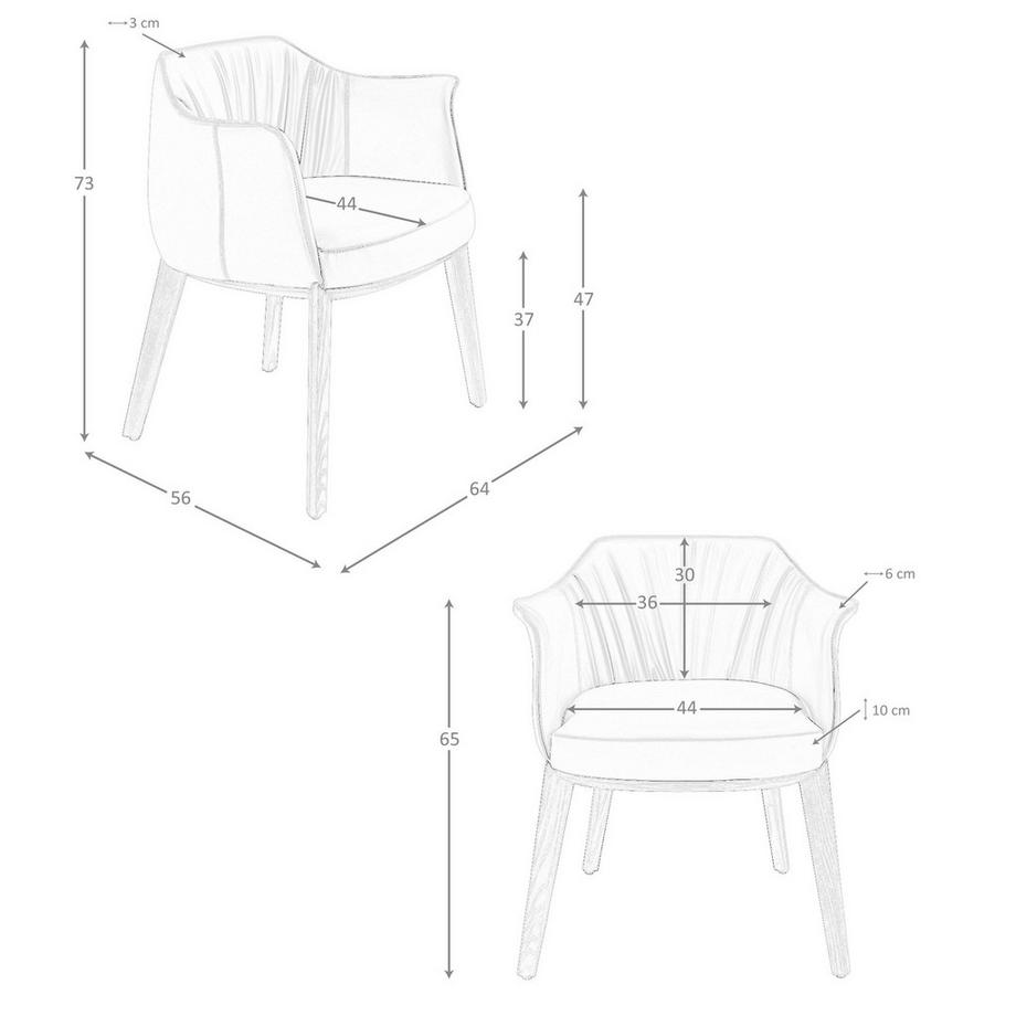 ANGEL CERDA Grauer Kunstlederstuhl  