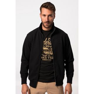 JP1880  Sweatjacke, Stehkragen, Zipper 