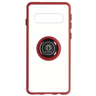 Avizar  Coque Galaxy S10 Plus Rouge avec Anneau 