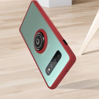 Avizar  Coque Galaxy S10 Plus Rouge avec Anneau 