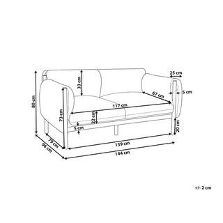 Beliani 2 Sitzer Sofa aus Aluminium Modern ESPERIA  