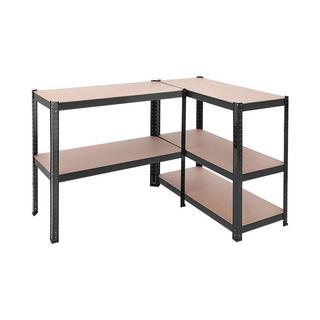 Calicosy Étagère Industrielle 5 Niveaux modulable en Bureau - L90 x H180 cm  