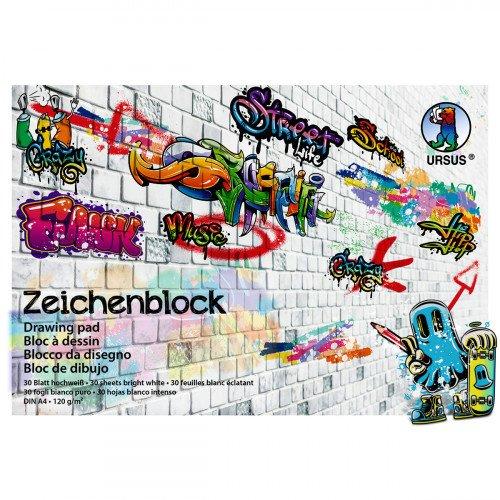 Image of URSUS 4864000 Kunstdruckpapier Kunstdruckpapierblock 30 Blätter Weiss